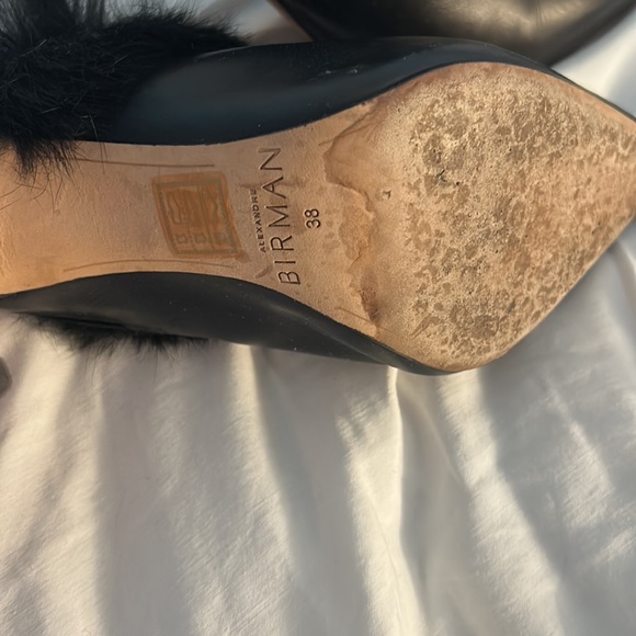 Alexandre Birman fur trim mules size 38 - Picture 3 of 6